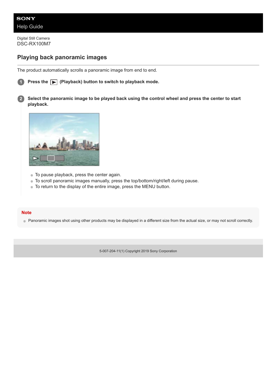 Playing back panoramic images | Sony VENICE 4K Live Bundle with MultiDyne SilverBack Fiber-Optic Adapter User Manual | Page 259 / 634