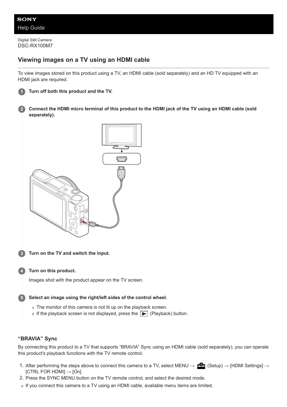 Viewing images on a tv using an hdmi cable | Sony VENICE 4K Live Bundle with MultiDyne SilverBack Fiber-Optic Adapter User Manual | Page 281 / 634