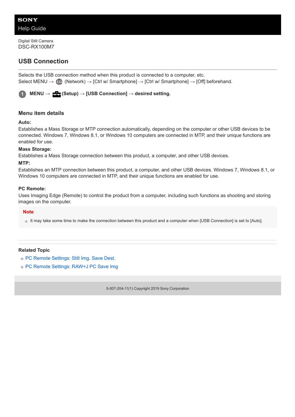 Usb connection | Sony VENICE 4K Live Bundle with MultiDyne SilverBack Fiber-Optic Adapter User Manual | Page 323 / 634