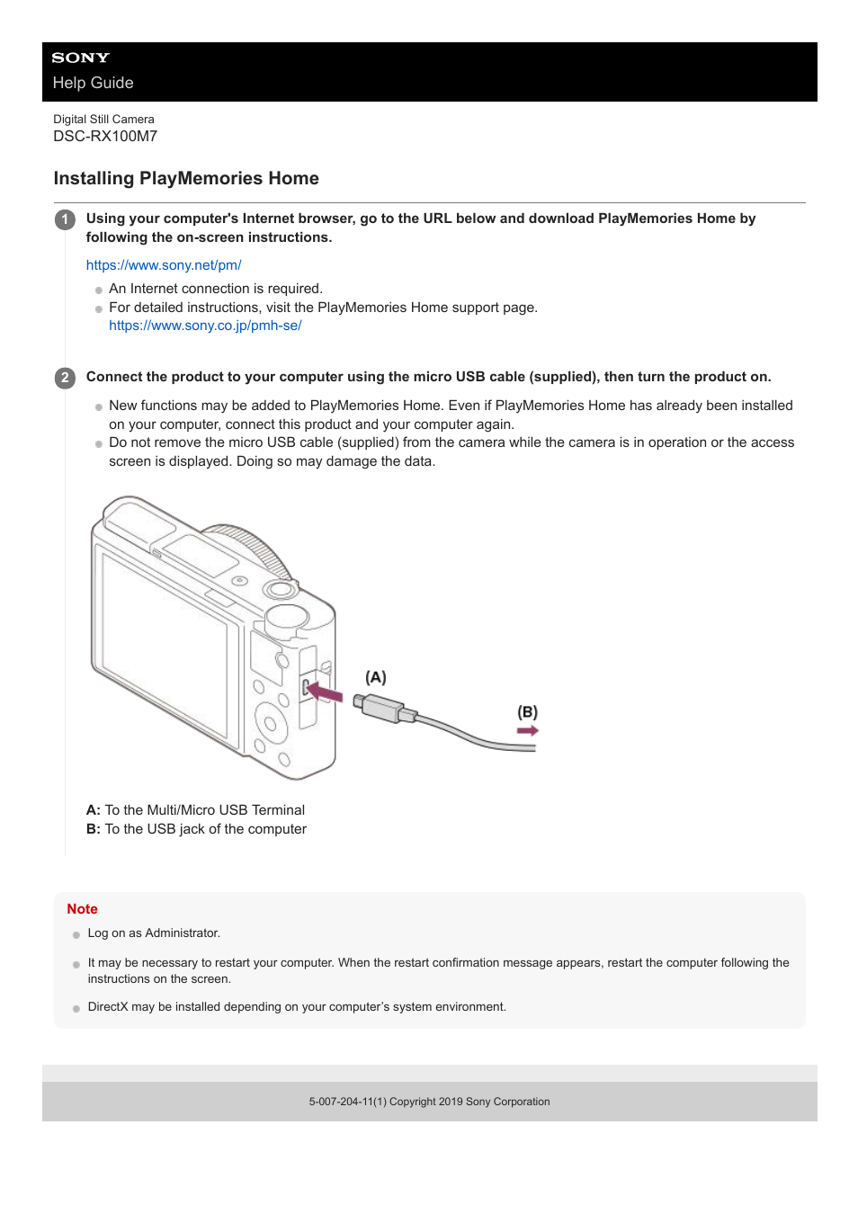 Installing playmemories home | Sony VENICE 4K Live Bundle with MultiDyne SilverBack Fiber-Optic Adapter User Manual | Page 369 / 634