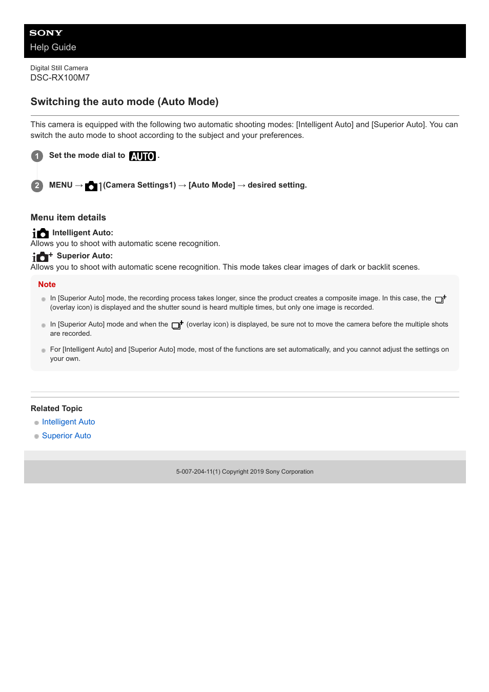 Switching the auto mode (auto mode) | Sony VENICE 4K Live Bundle with MultiDyne SilverBack Fiber-Optic Adapter User Manual | Page 392 / 634