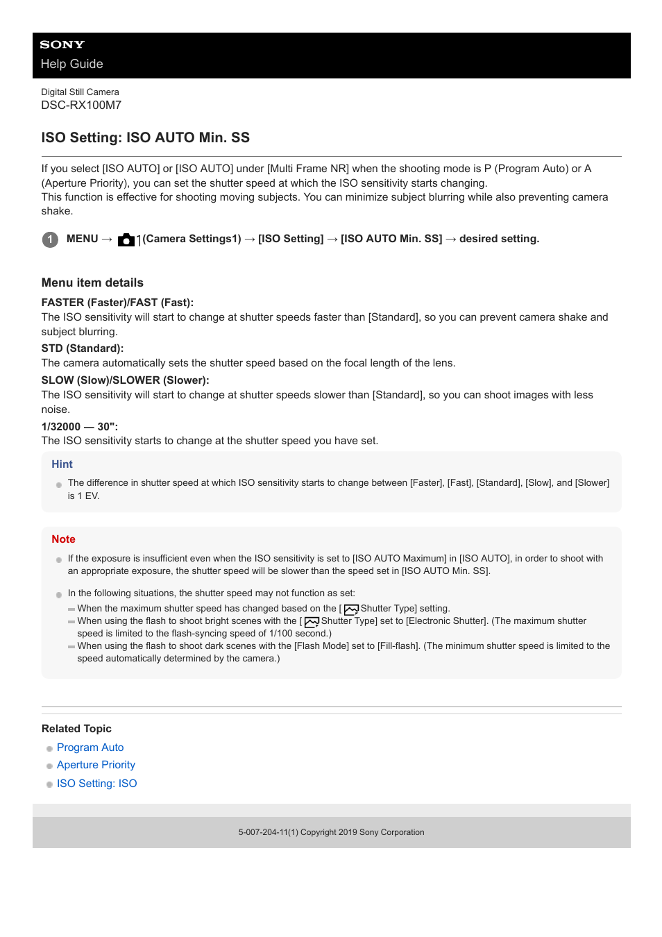 Iso setting: iso auto min. ss | Sony VENICE 4K Live Bundle with MultiDyne SilverBack Fiber-Optic Adapter User Manual | Page 429 / 634