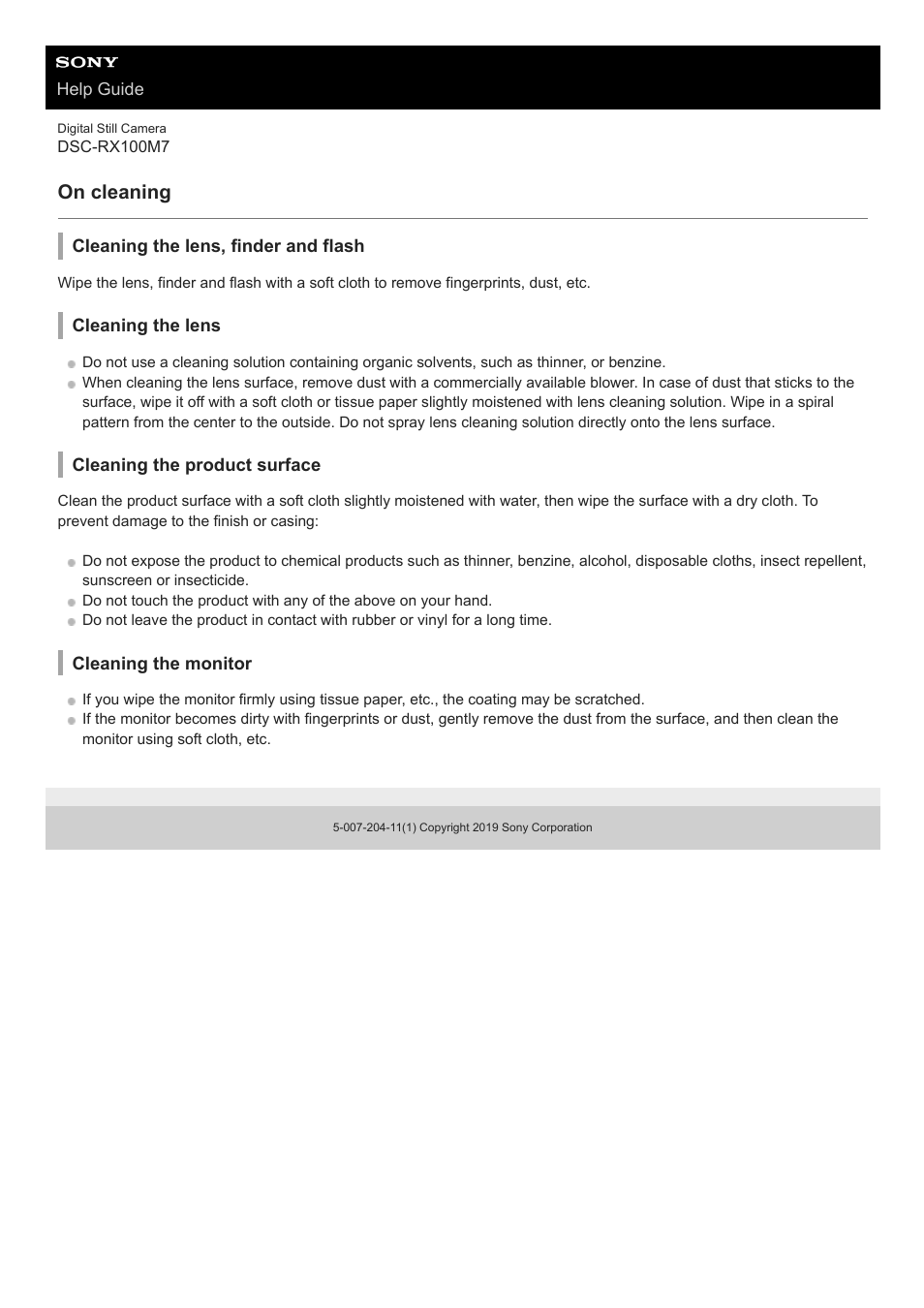 On cleaning | Sony VENICE 4K Live Bundle with MultiDyne SilverBack Fiber-Optic Adapter User Manual | Page 619 / 634