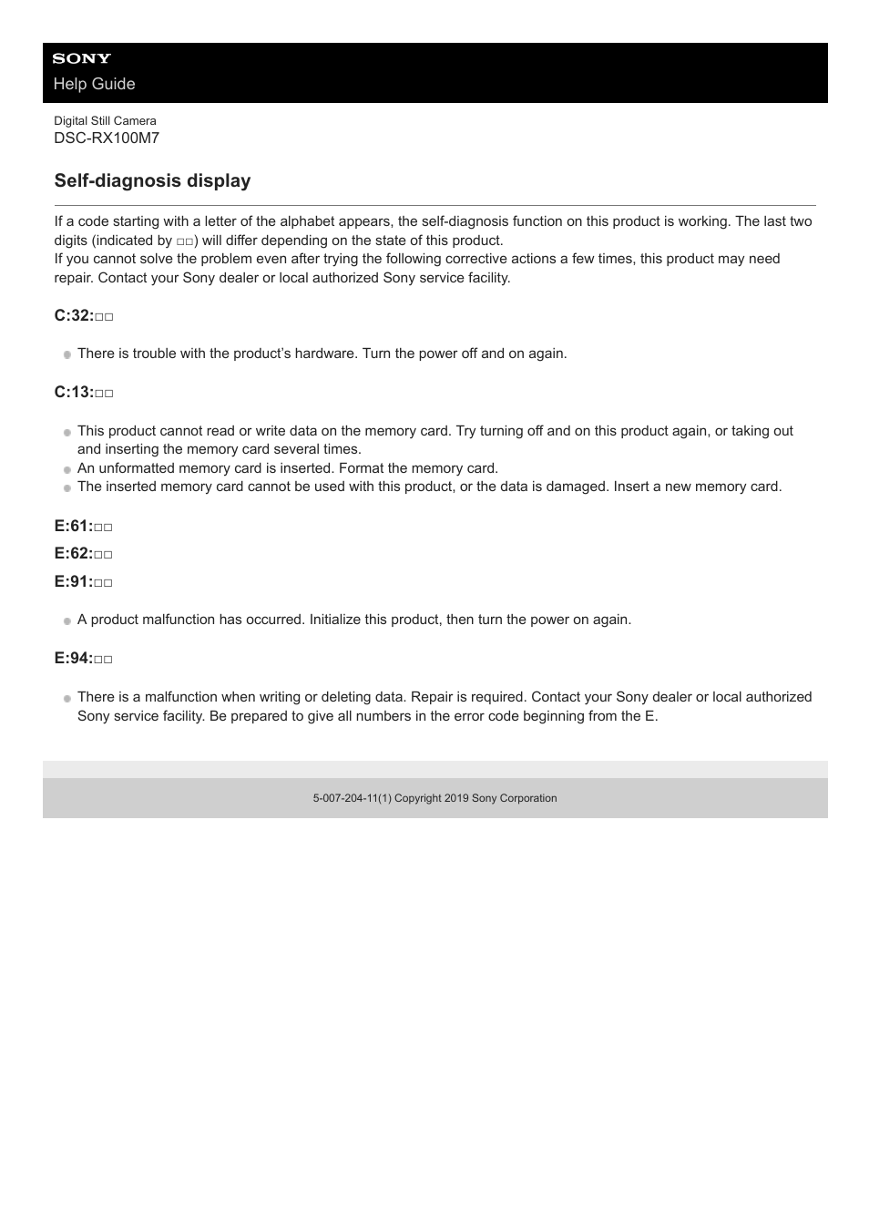 Self-diagnosis display | Sony VENICE 4K Live Bundle with MultiDyne SilverBack Fiber-Optic Adapter User Manual | Page 631 / 634