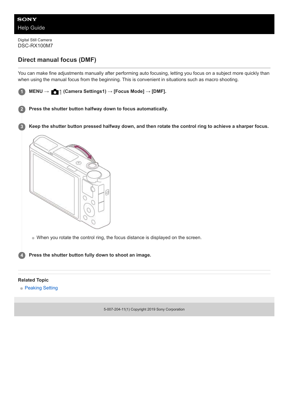 Direct manual focus (dmf) | Sony VENICE 4K Live Bundle with MultiDyne SilverBack Fiber-Optic Adapter User Manual | Page 95 / 634