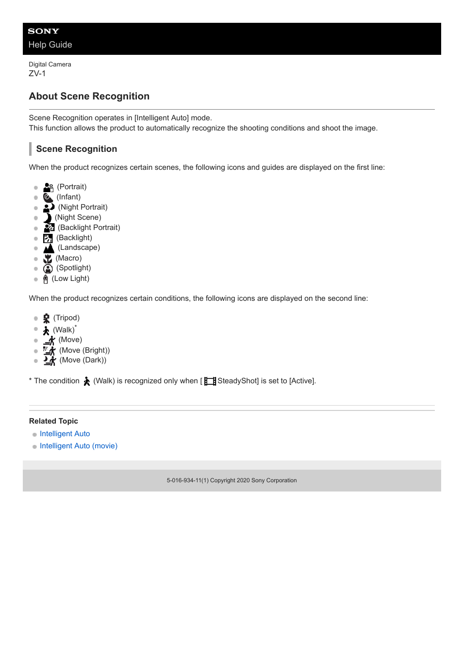 About scene recognition | Sony Airpeak S1 Professional Drone User Manual | Page 115 / 555