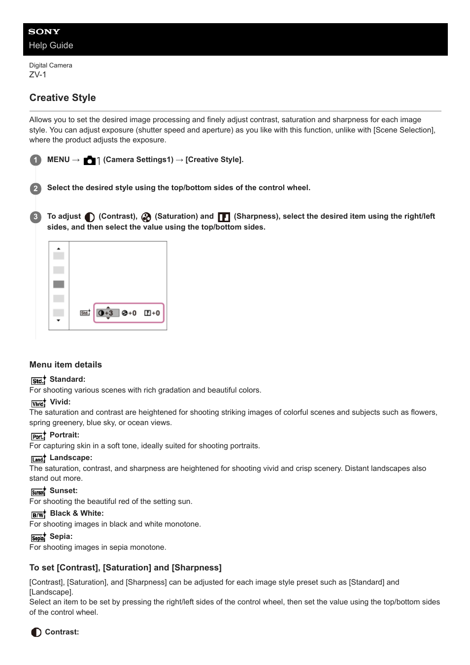 Creative style | Sony Airpeak S1 Professional Drone User Manual | Page 159 / 555