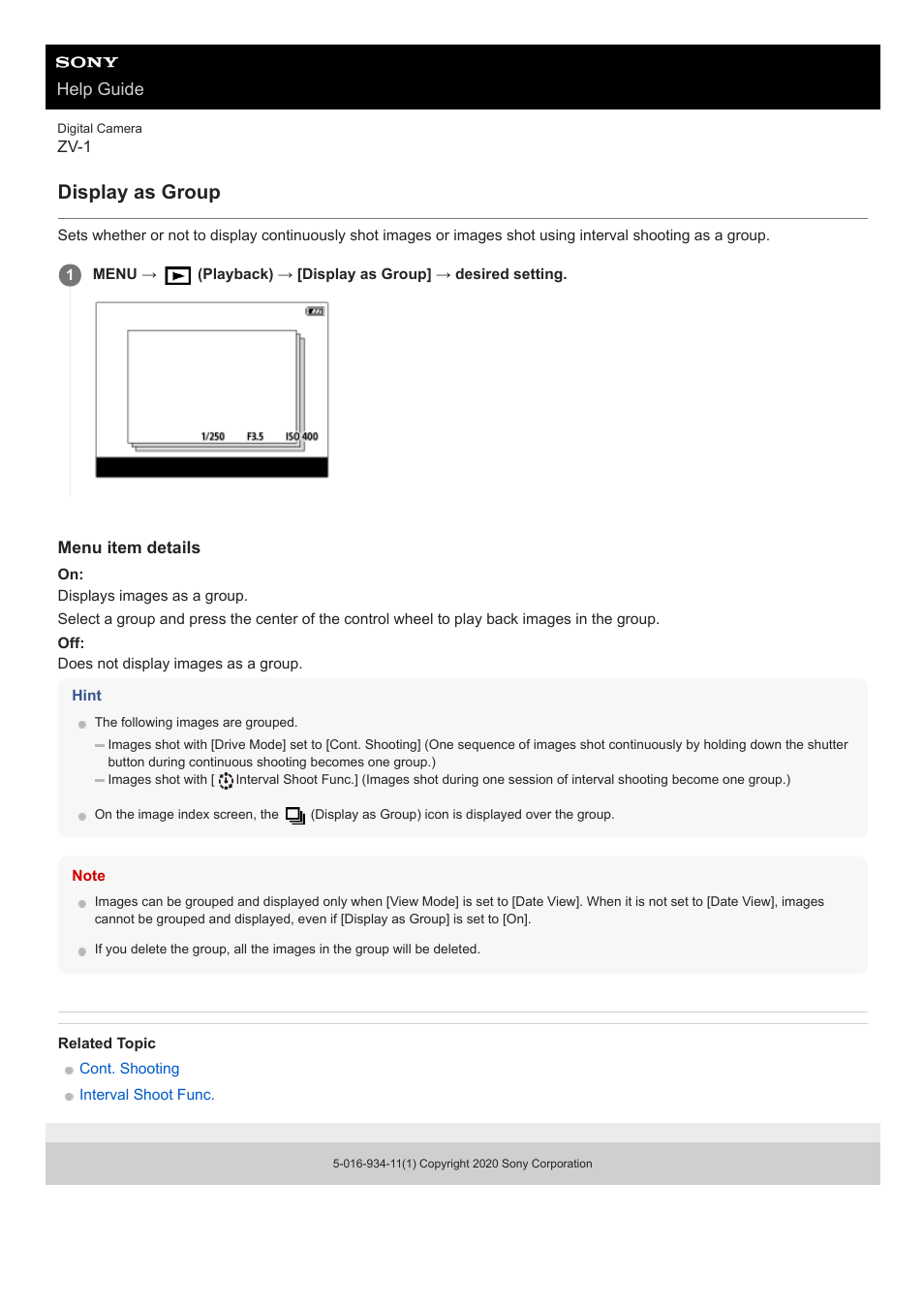 Display as group | Sony Airpeak S1 Professional Drone User Manual | Page 234 / 555