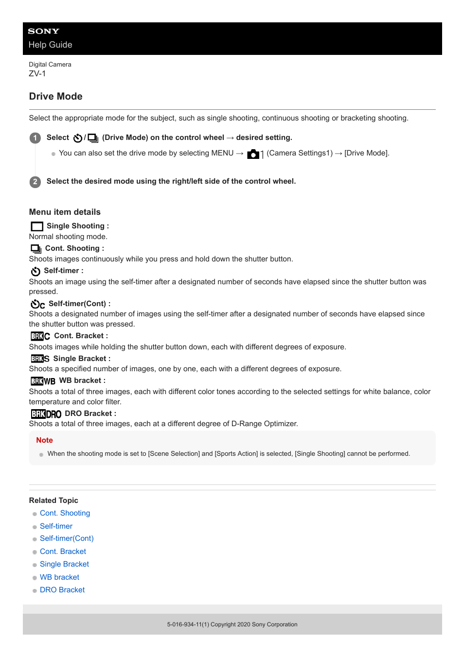 Drive mode | Sony Airpeak S1 Professional Drone User Manual | Page 344 / 555