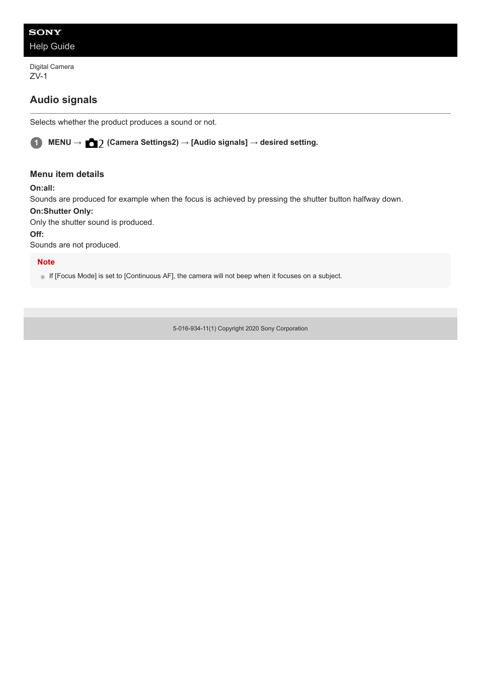 Audio signals | Sony Airpeak S1 Professional Drone User Manual | Page 449 / 555