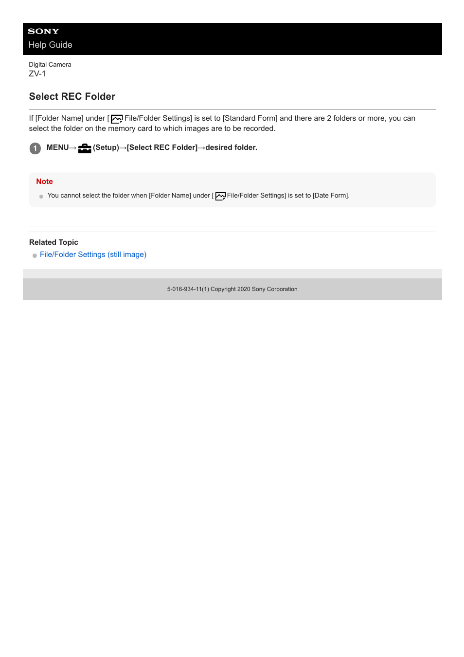 Select rec folder | Sony Airpeak S1 Professional Drone User Manual | Page 522 / 555