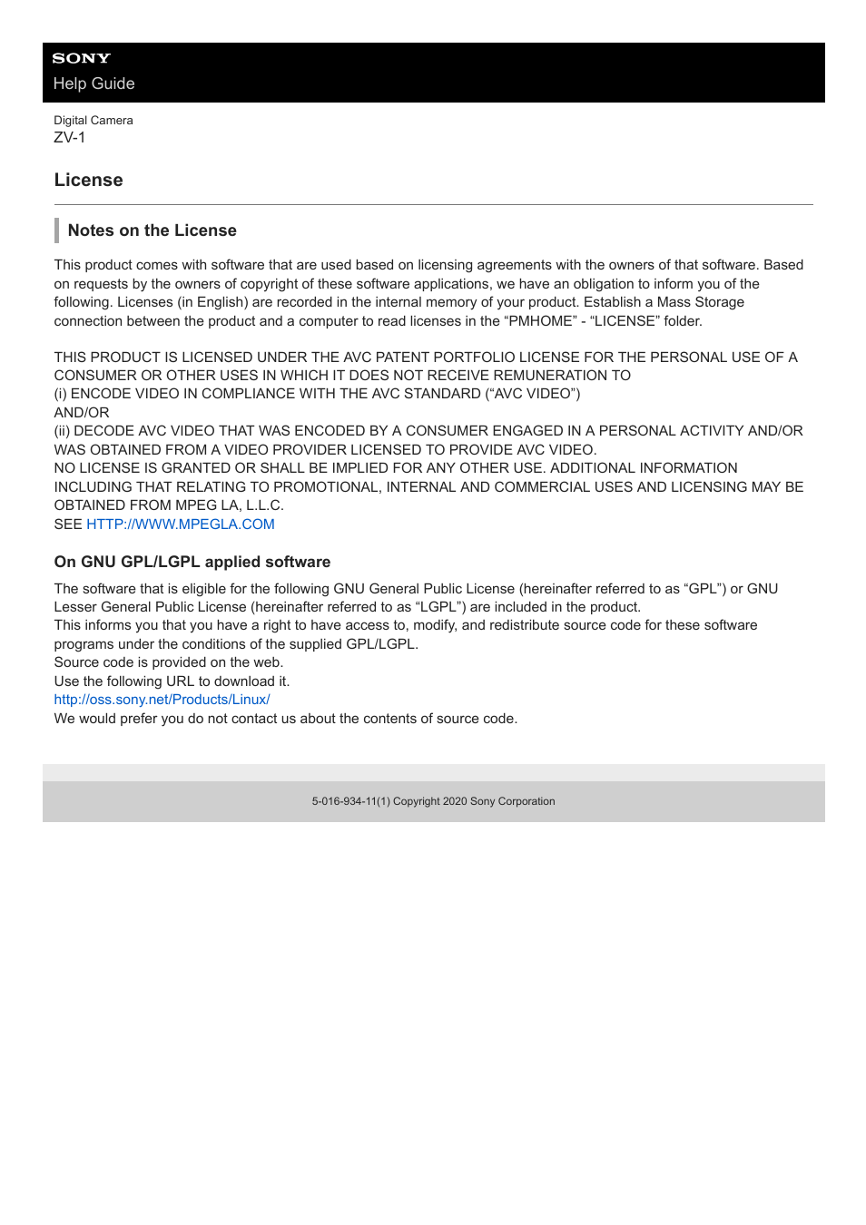 License | Sony Airpeak S1 Professional Drone User Manual | Page 546 / 555