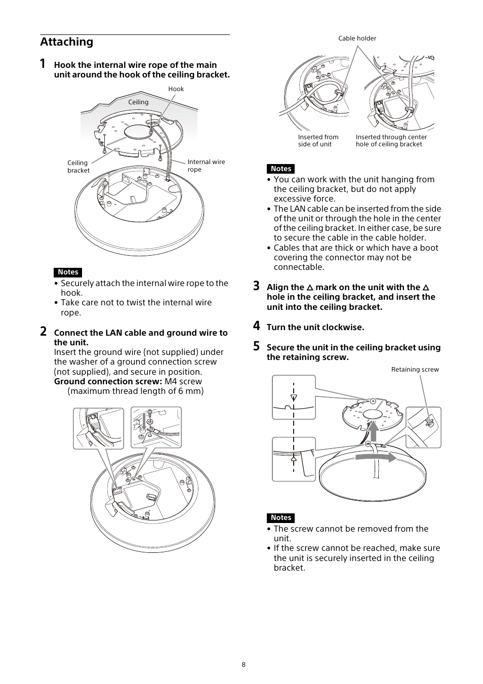 Attaching | Sony HVL-F20M External Flash User Manual | Page 8 / 33