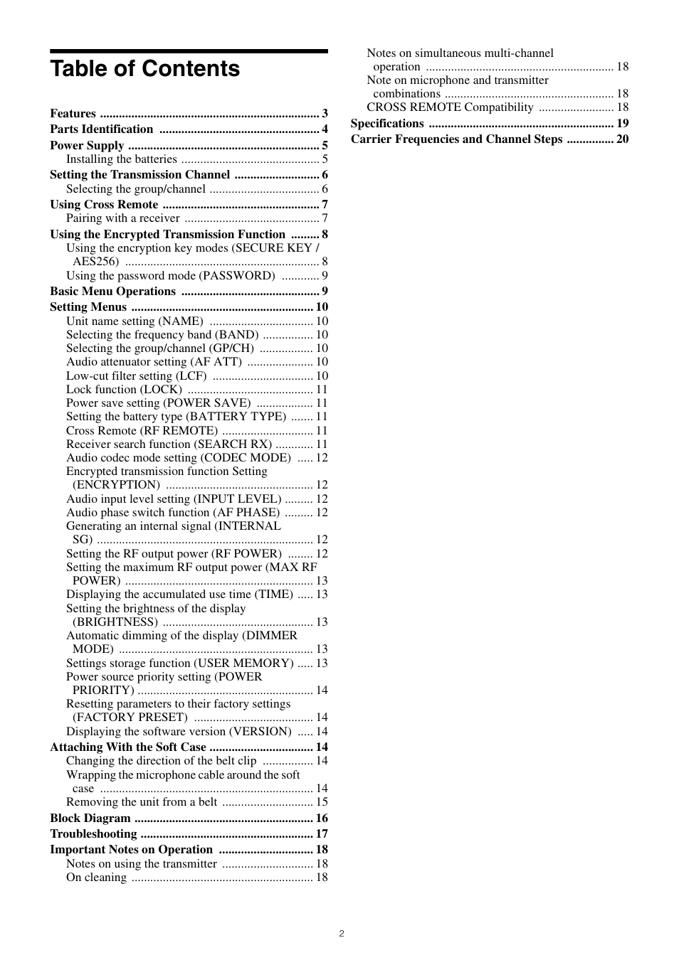 Sony Multi Interface Shoe Adapter User Manual | Page 2 / 21