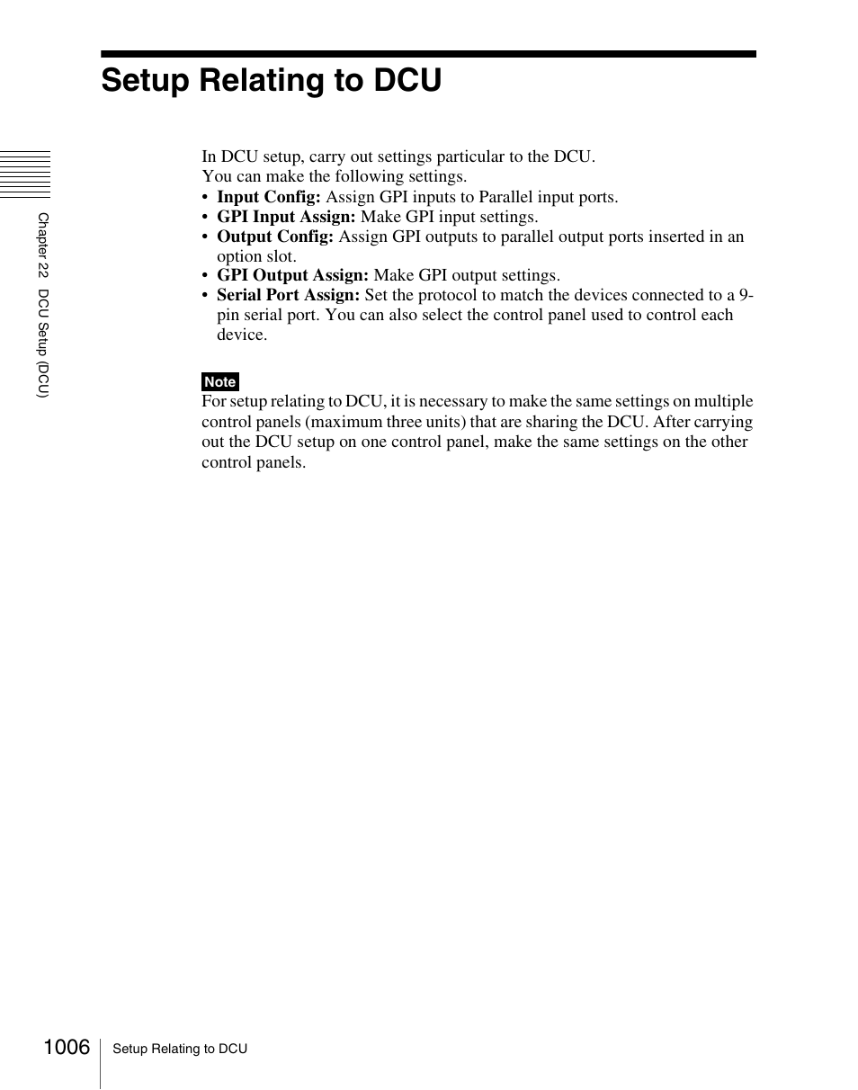 Setup relating to dcu, Setup relating to dcu 6 | Sony Multi Interface Shoe Adapter User Manual | Page 1006 / 1094