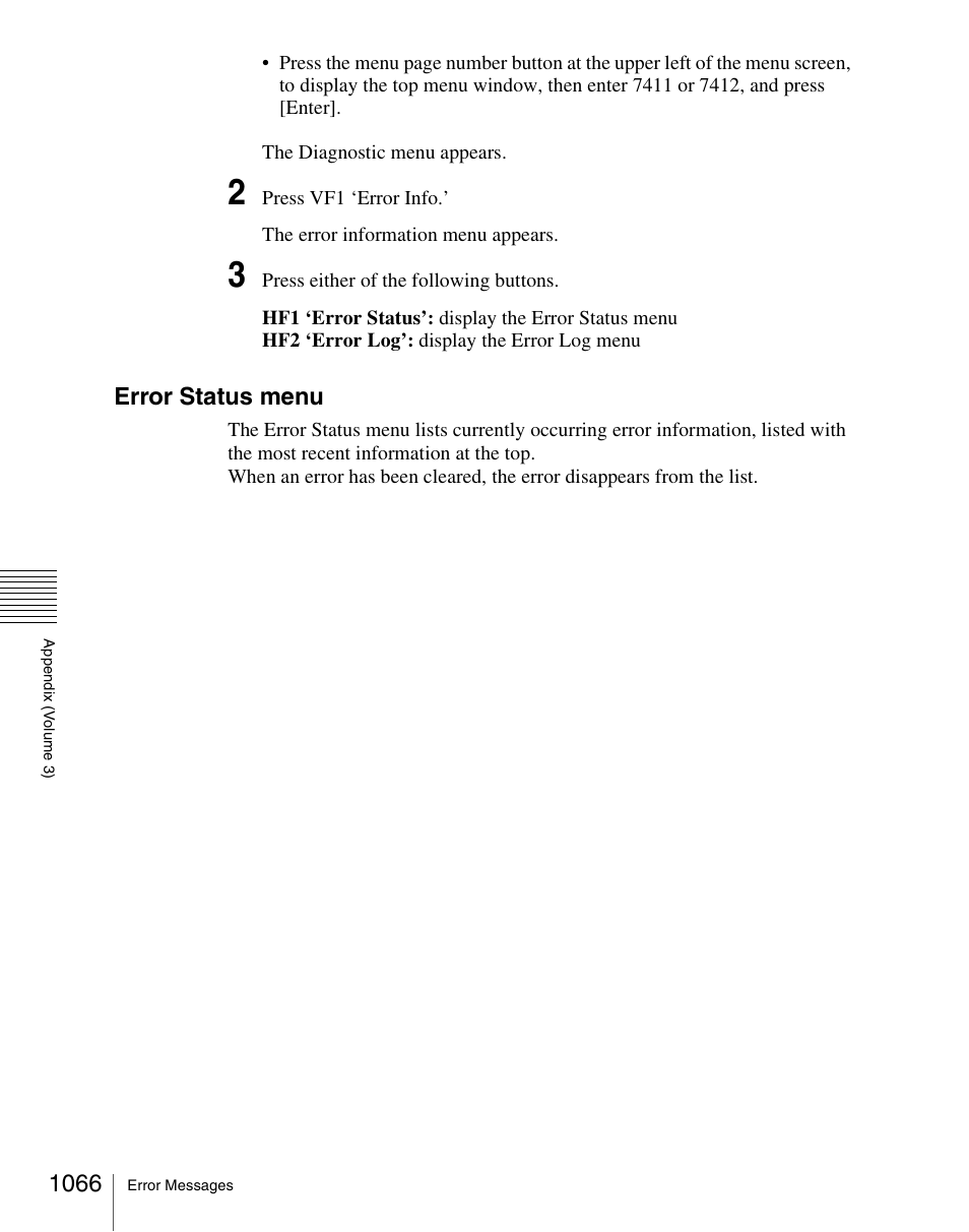 Error status menu | Sony Multi Interface Shoe Adapter User Manual | Page 1066 / 1094