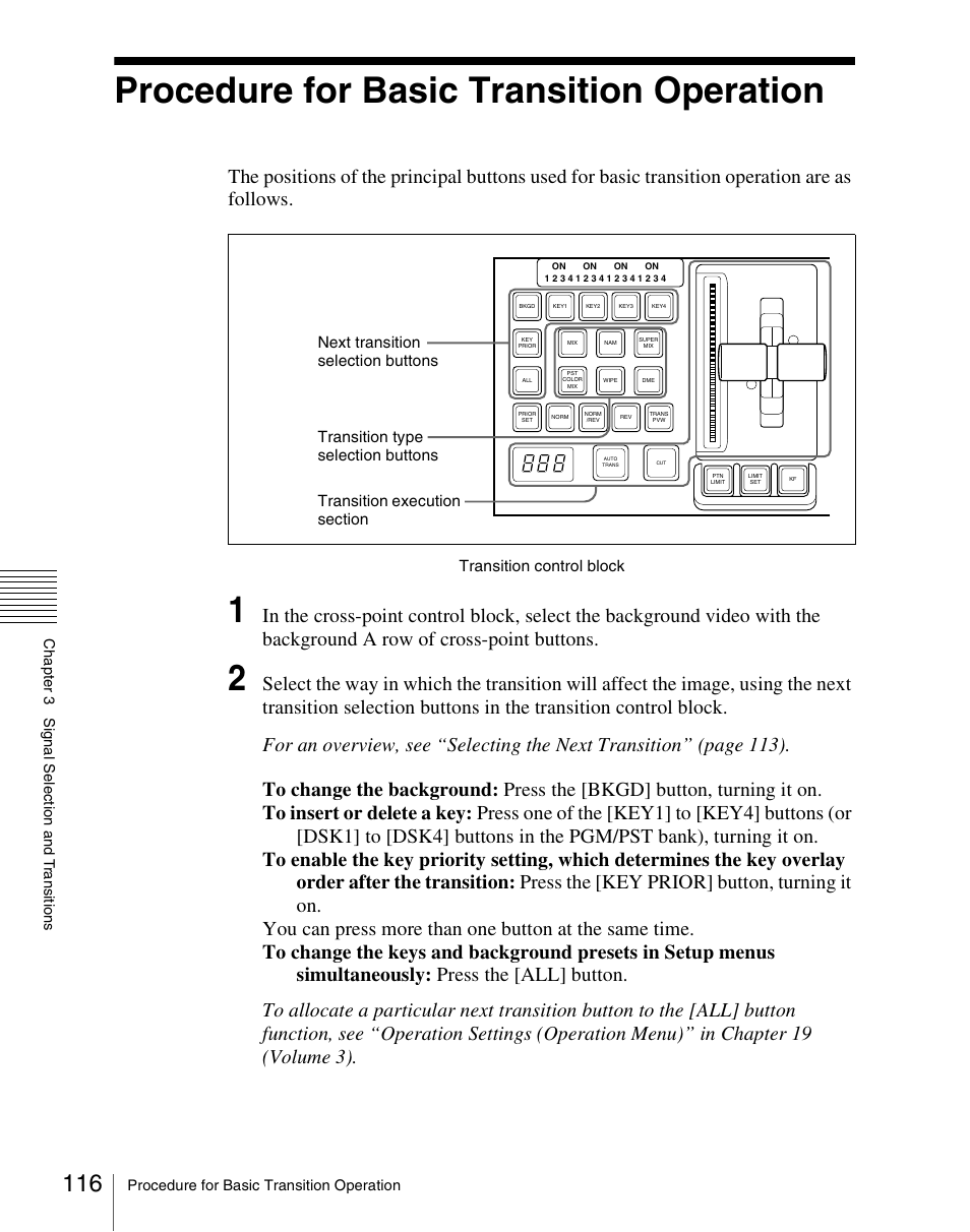 Procedure for basic transition operation | Sony Multi Interface Shoe Adapter User Manual | Page 116 / 1094