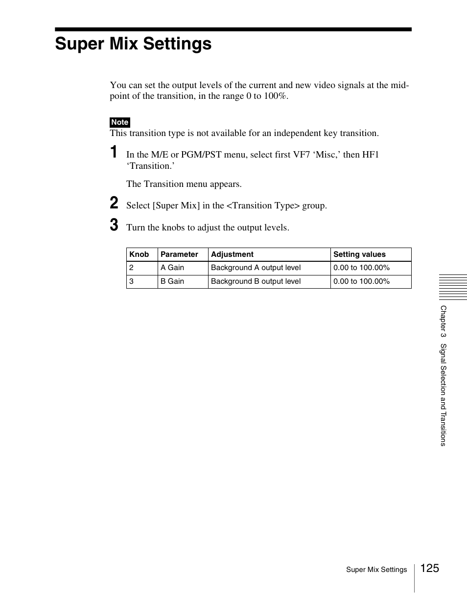 Super mix settings | Sony Multi Interface Shoe Adapter User Manual | Page 125 / 1094