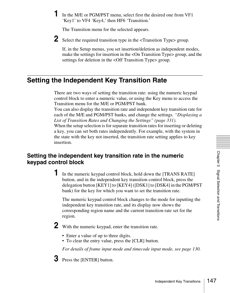 Setting the independent key transition rate | Sony Multi Interface Shoe Adapter User Manual | Page 147 / 1094