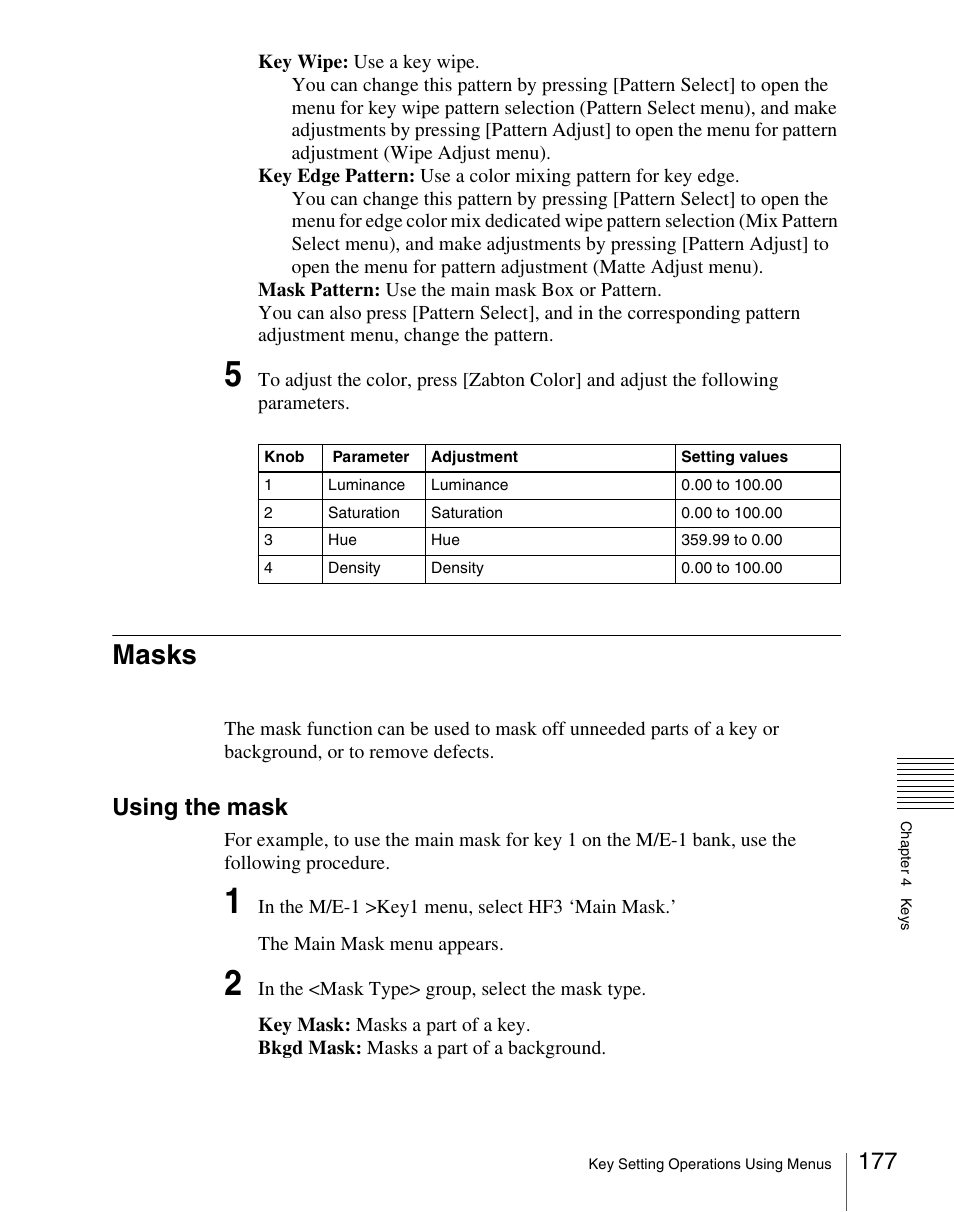 Masks, 177 and, Using the mask | Sony Multi Interface Shoe Adapter User Manual | Page 177 / 1094