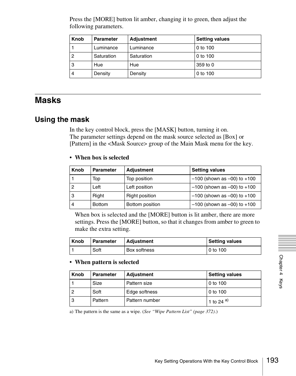 Masks, Using the mask | Sony Multi Interface Shoe Adapter User Manual | Page 193 / 1094