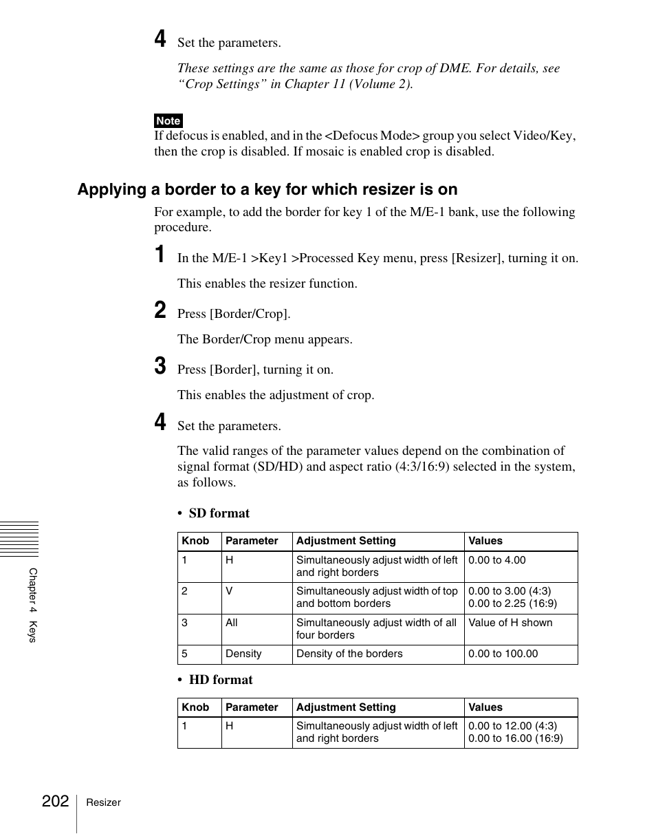 Applying a border to a key for which resizer is on | Sony Multi Interface Shoe Adapter User Manual | Page 202 / 1094