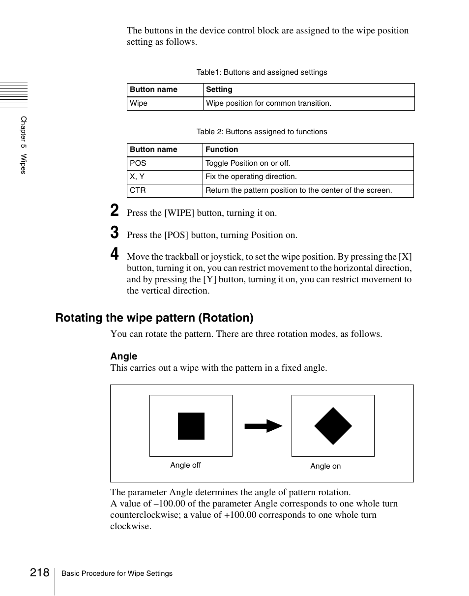 Rotating the wipe pattern (rotation) | Sony Multi Interface Shoe Adapter User Manual | Page 218 / 1094