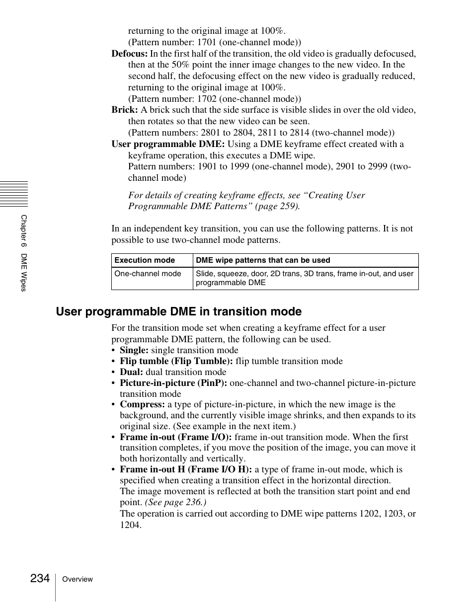 User programmable dme in transition mode | Sony Multi Interface Shoe Adapter User Manual | Page 234 / 1094