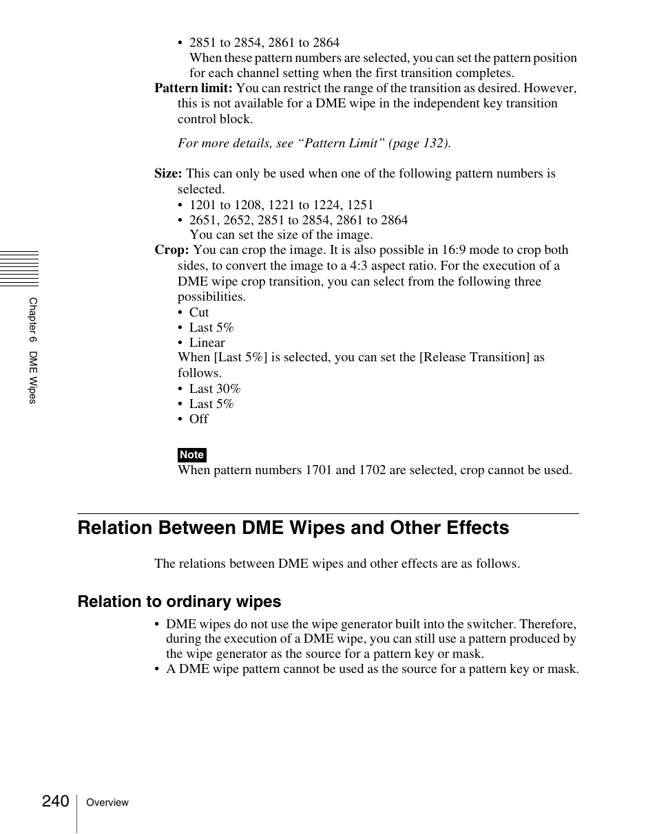 Relation between dme wipes and other effects, Relation to ordinary wipes | Sony Multi Interface Shoe Adapter User Manual | Page 240 / 1094