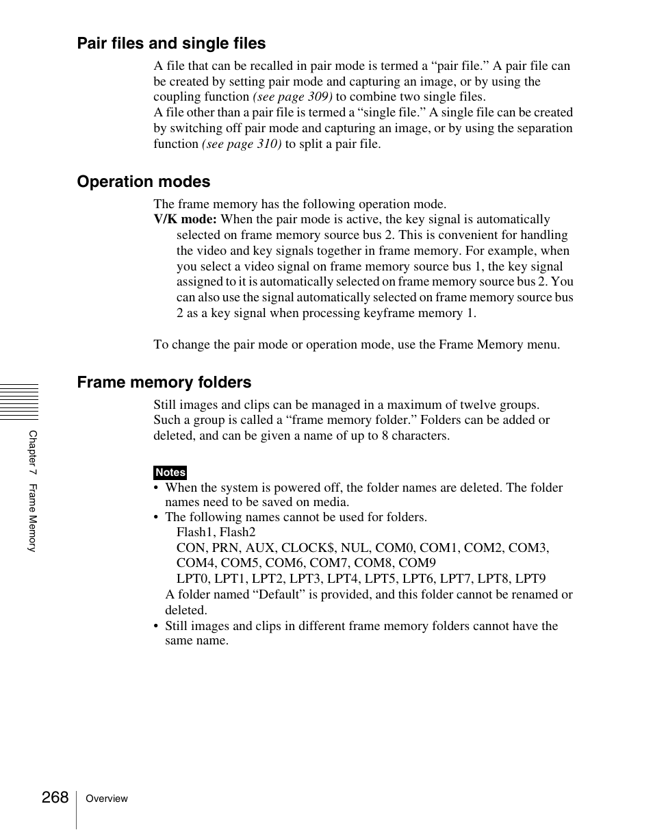 Pair files and single files, Operation modes | Sony Multi Interface Shoe Adapter User Manual | Page 268 / 1094