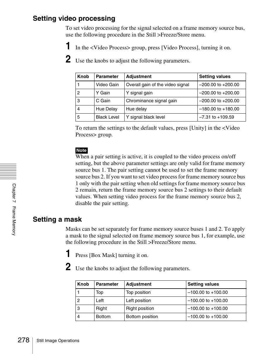 Setting video processing, Setting a mask | Sony Multi Interface Shoe Adapter User Manual | Page 278 / 1094