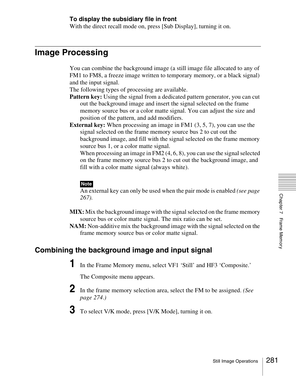 Image processing, Combining the background image and input signal | Sony Multi Interface Shoe Adapter User Manual | Page 281 / 1094