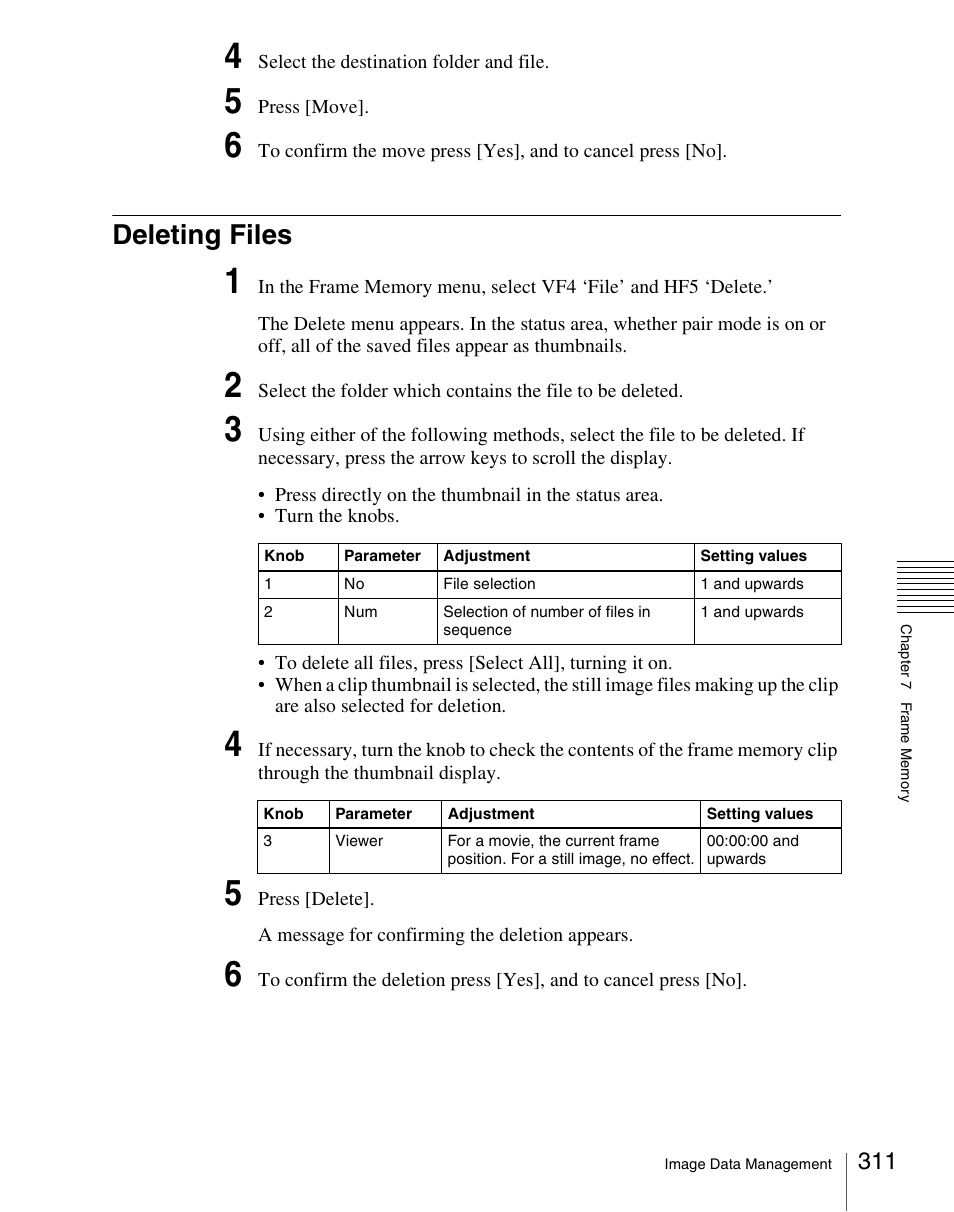 Deleting files | Sony Multi Interface Shoe Adapter User Manual | Page 311 / 1094