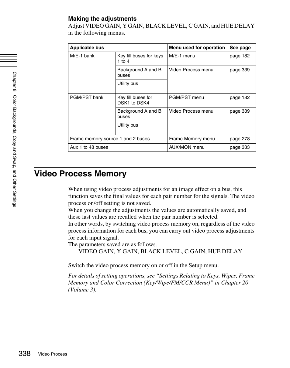 Video process memory | Sony Multi Interface Shoe Adapter User Manual | Page 338 / 1094