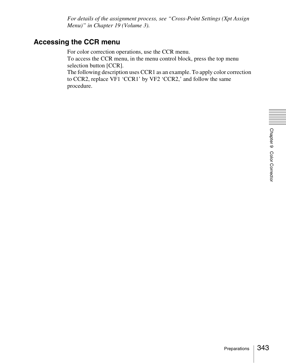 Accessing the ccr menu | Sony Multi Interface Shoe Adapter User Manual | Page 343 / 1094