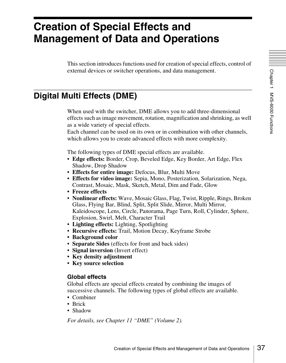 Digital multi effects (dme) | Sony Multi Interface Shoe Adapter User Manual | Page 37 / 1094