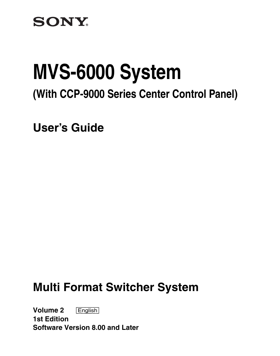 Mvs-6000 system | Sony Multi Interface Shoe Adapter User Manual | Page 407 / 1094