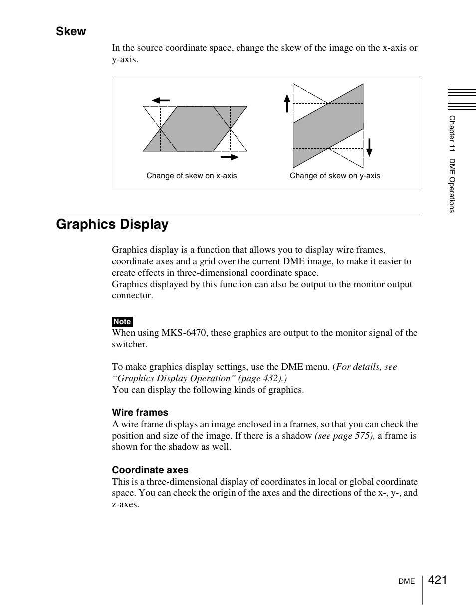 Graphics display, Skew | Sony Multi Interface Shoe Adapter User Manual | Page 421 / 1094