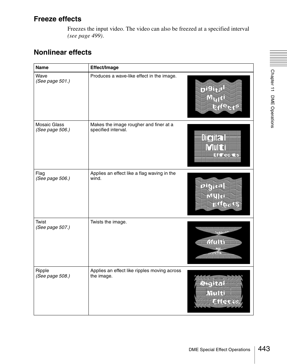 Freeze effects, Nonlinear effects | Sony Multi Interface Shoe Adapter User Manual | Page 443 / 1094