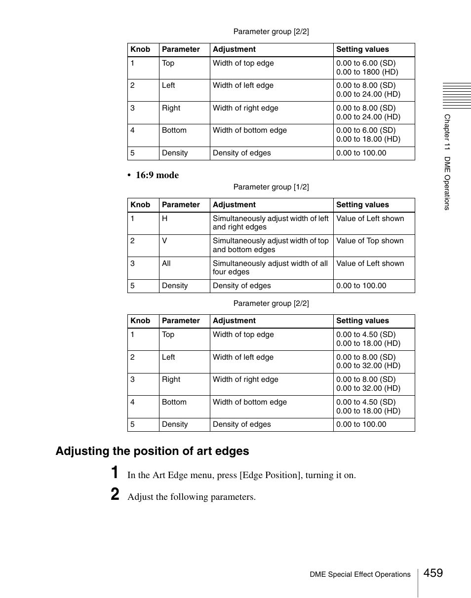 Adjusting the position of art edges | Sony Multi Interface Shoe Adapter User Manual | Page 459 / 1094