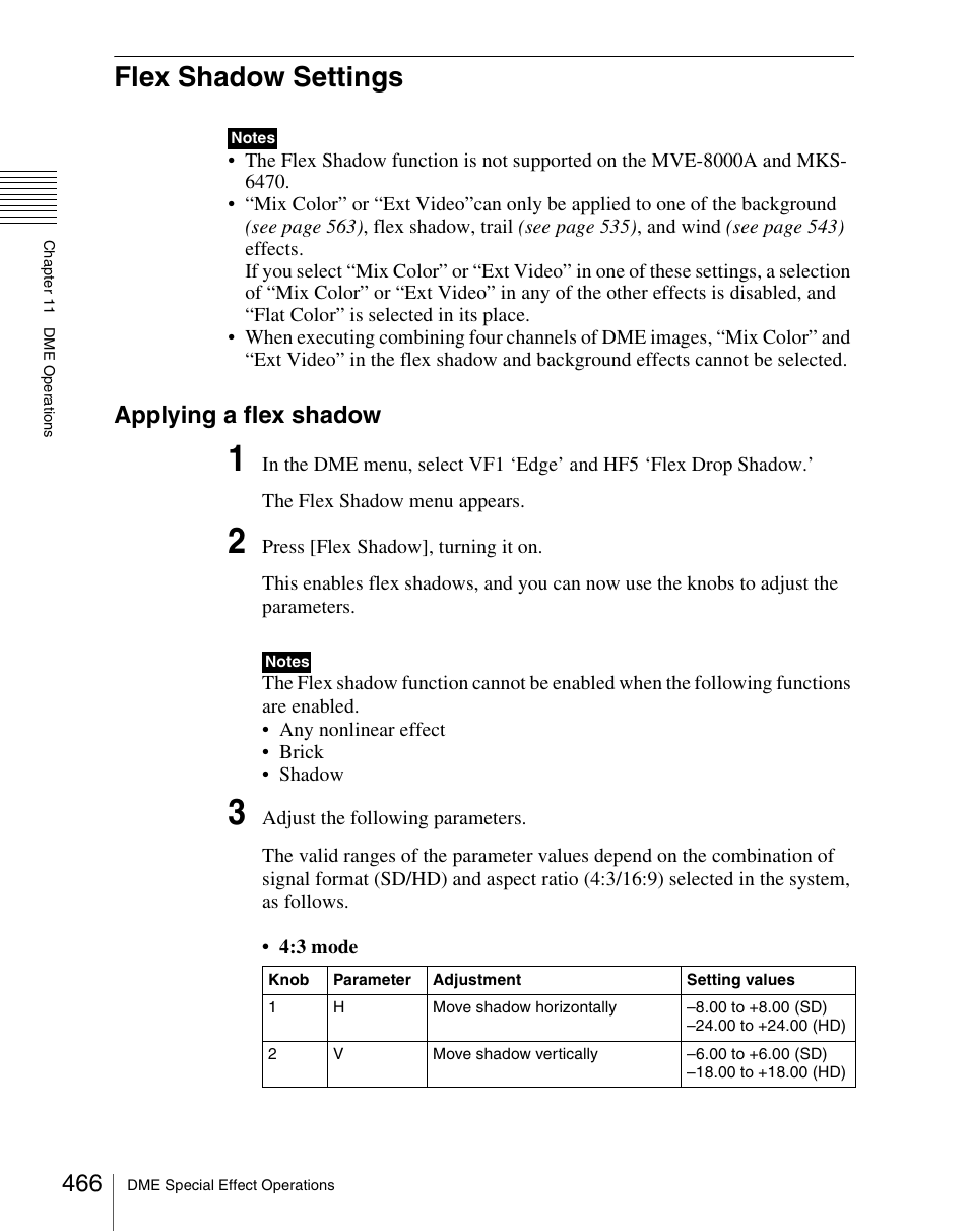 Flex shadow settings, Applying a flex shadow | Sony Multi Interface Shoe Adapter User Manual | Page 466 / 1094