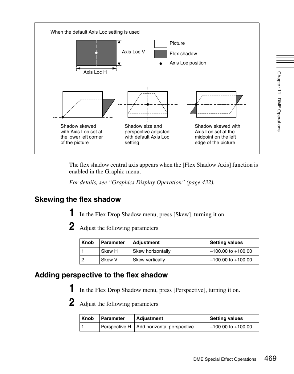 Skewing the flex shadow, Adding perspective to the flex shadow | Sony Multi Interface Shoe Adapter User Manual | Page 469 / 1094