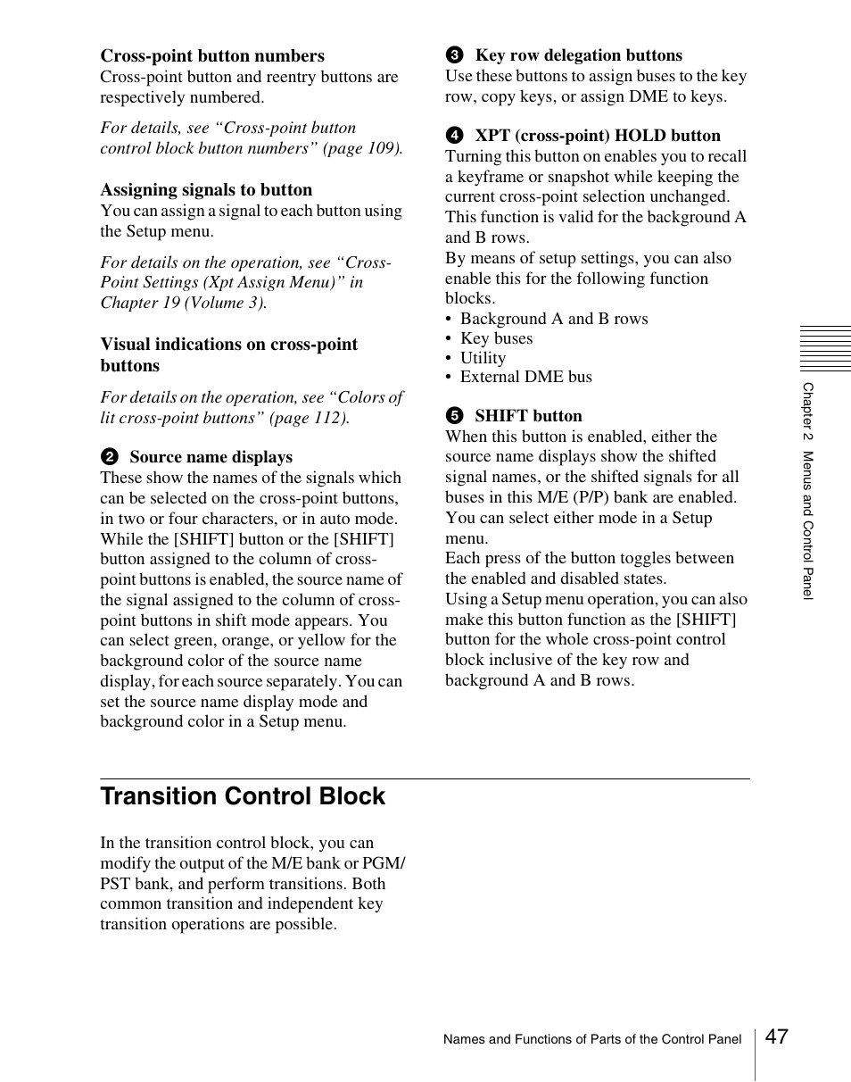 Transition control block | Sony Multi Interface Shoe Adapter User Manual | Page 47 / 1094