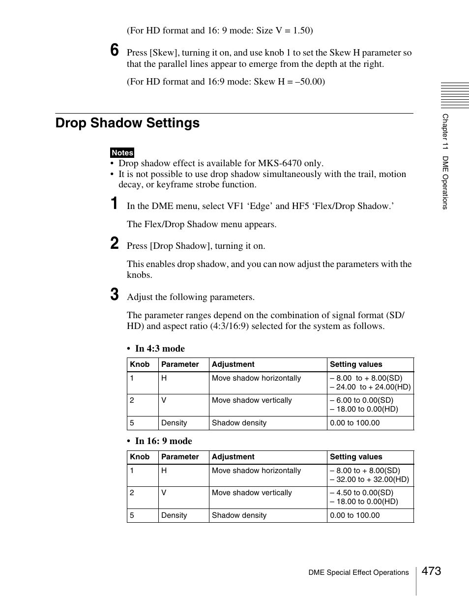 Drop shadow settings | Sony Multi Interface Shoe Adapter User Manual | Page 473 / 1094