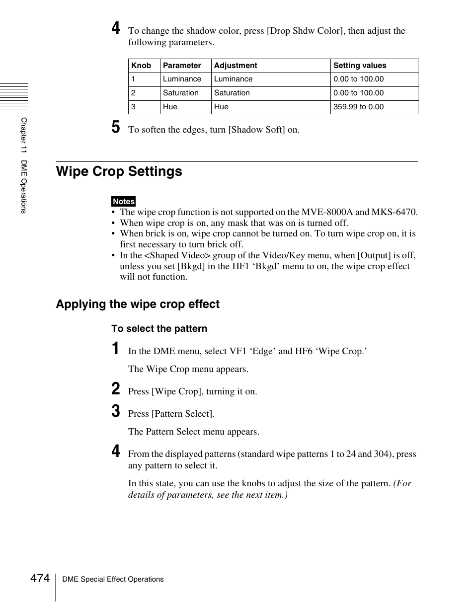 Wipe crop settings, Applying the wipe crop effect | Sony Multi Interface Shoe Adapter User Manual | Page 474 / 1094