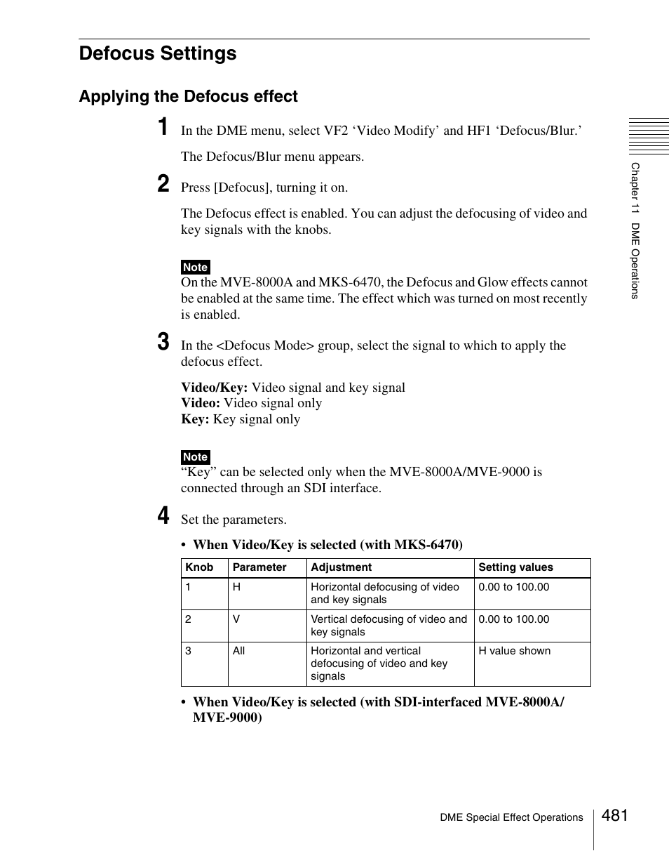 Defocus settings, Applying the defocus effect | Sony Multi Interface Shoe Adapter User Manual | Page 481 / 1094