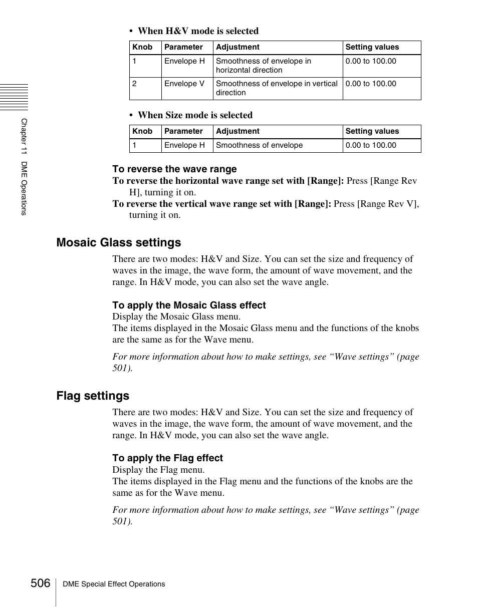 Mosaic glass settings, Flag settings | Sony Multi Interface Shoe Adapter User Manual | Page 506 / 1094