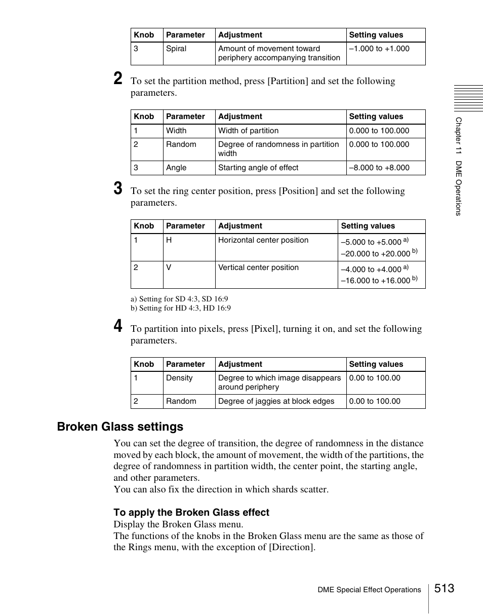 Broken glass settings | Sony Multi Interface Shoe Adapter User Manual | Page 513 / 1094