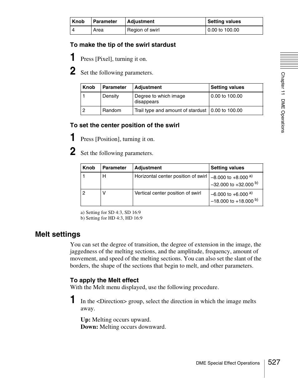 Melt settings | Sony Multi Interface Shoe Adapter User Manual | Page 527 / 1094