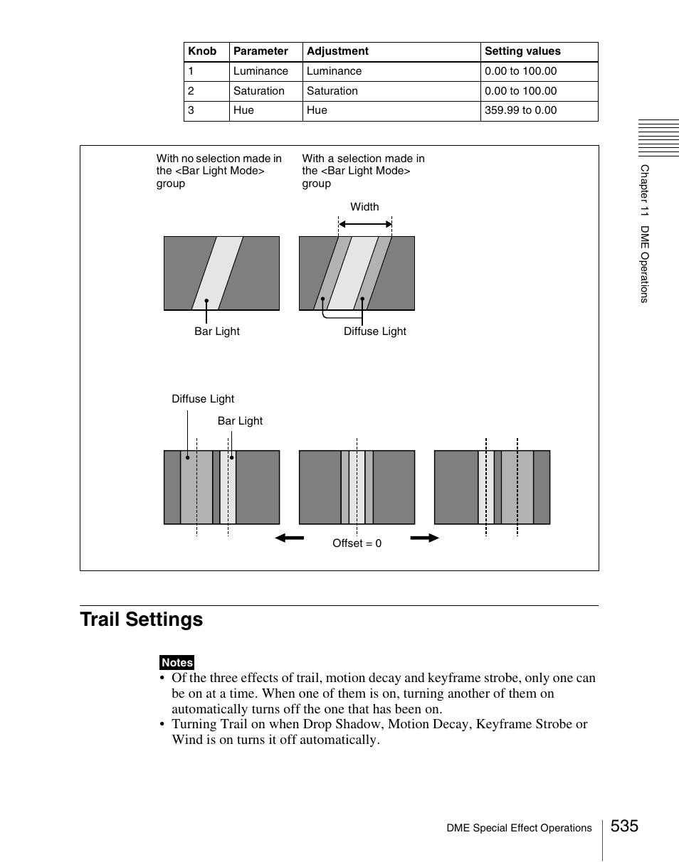 Trail settings, Trail | Sony Multi Interface Shoe Adapter User Manual | Page 535 / 1094